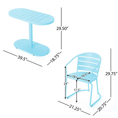 Set da bistrot da esterno Santa Monica da 3 pezzi di Christopher Knight Home