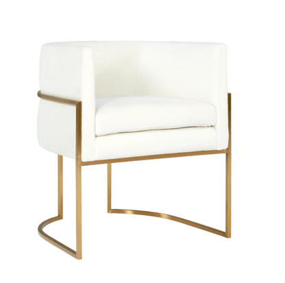 Sedia da pranzo Geraldine in velluto grigio