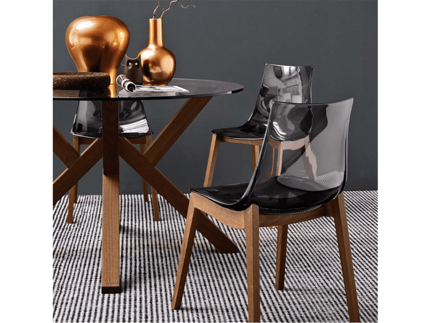 Sedia da pranzo moderna italiana a LED