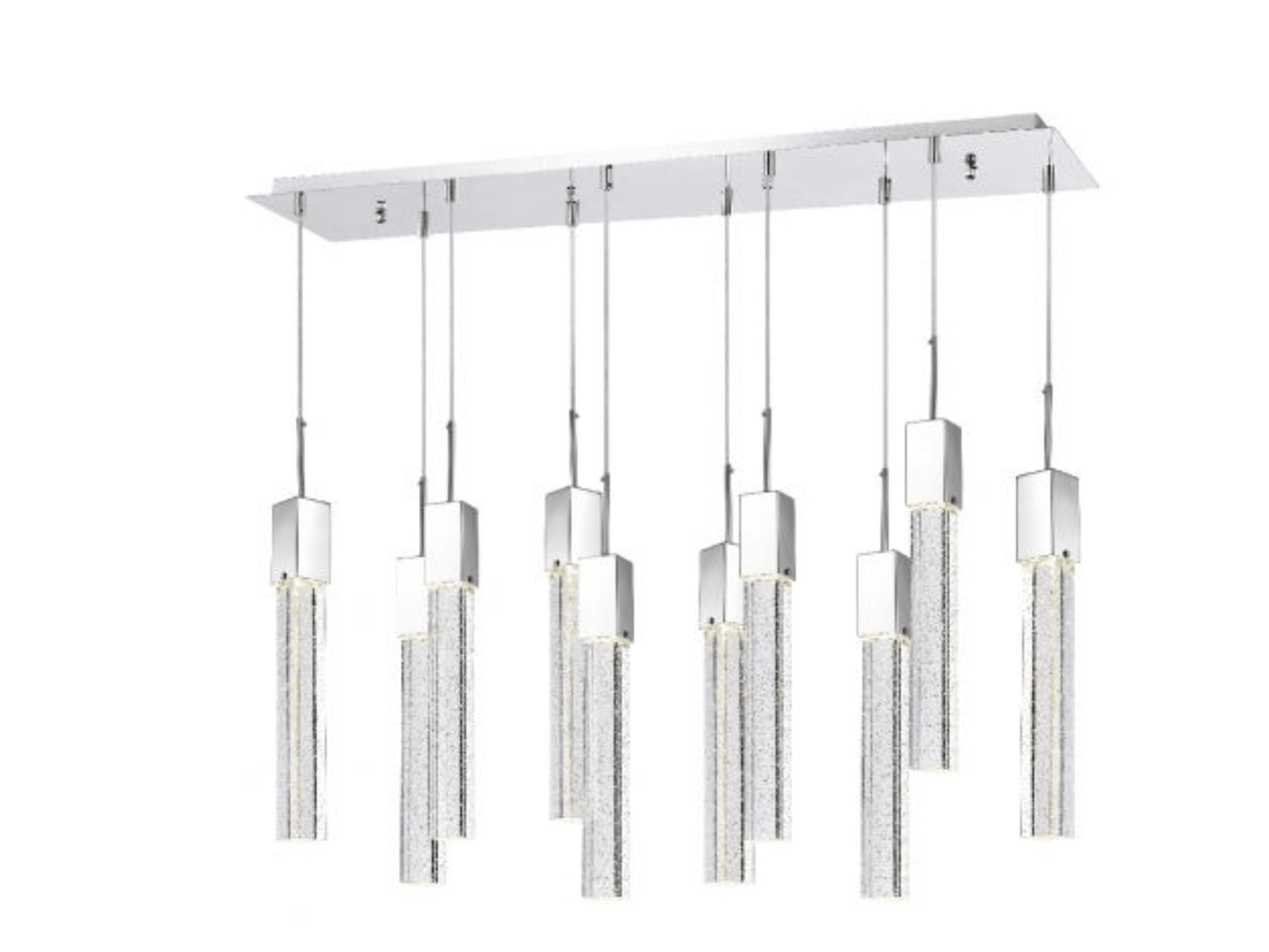 Lampadario rettangolare in cristallo Kay - Lampada a sospensione XL 15