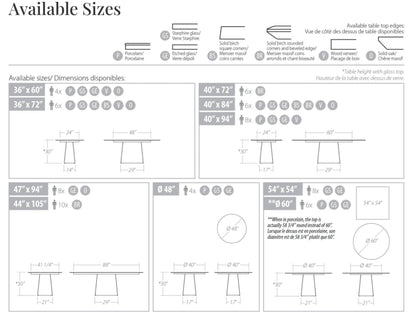 Tavolo rotondo scarlatto 60 pollici