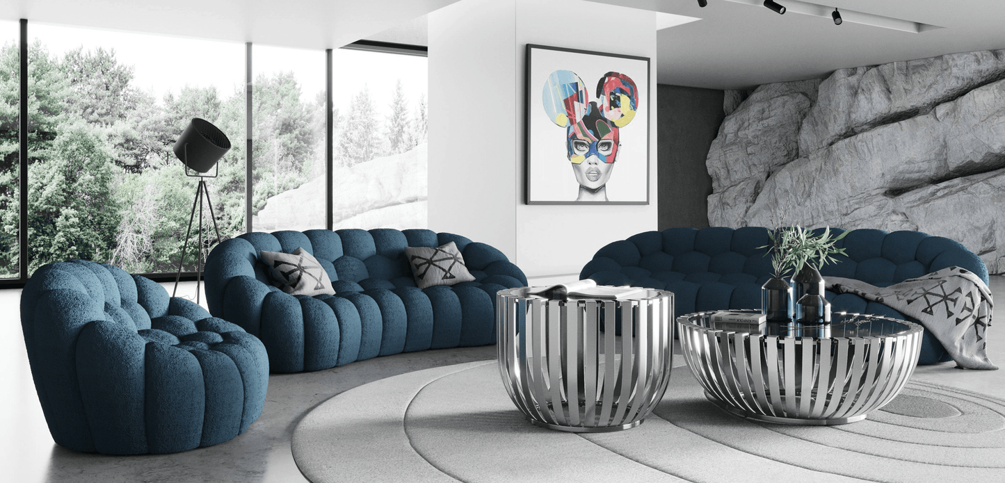 Set di divani in tessuto Luzmina 3 pezzi