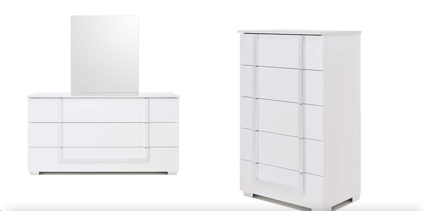 Antonio QN Letto + Comò + 1 NS Olmo Grigio Legno