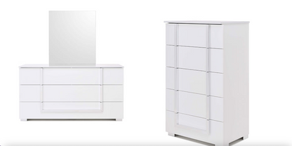 Antonio QN Letto + Comò + 1 NS Olmo Grigio Legno