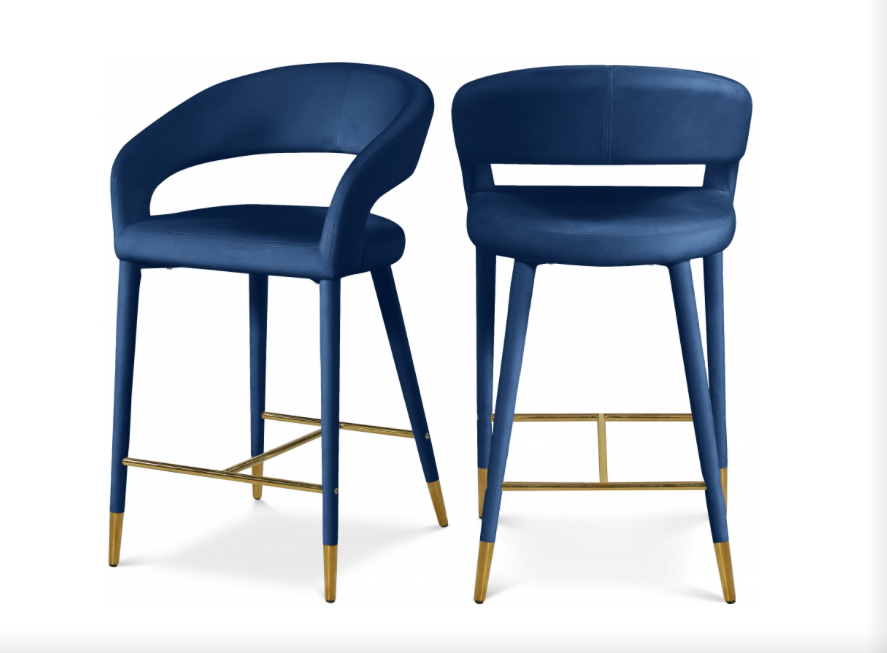 Sgabello da bar Destin in similpelle nera