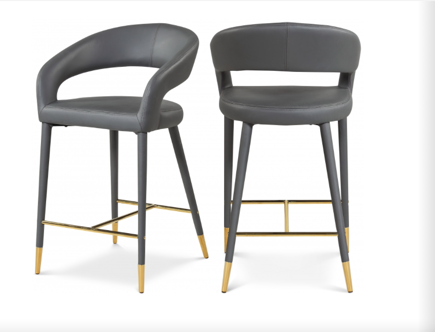 Sgabello da bar Destin in similpelle nera