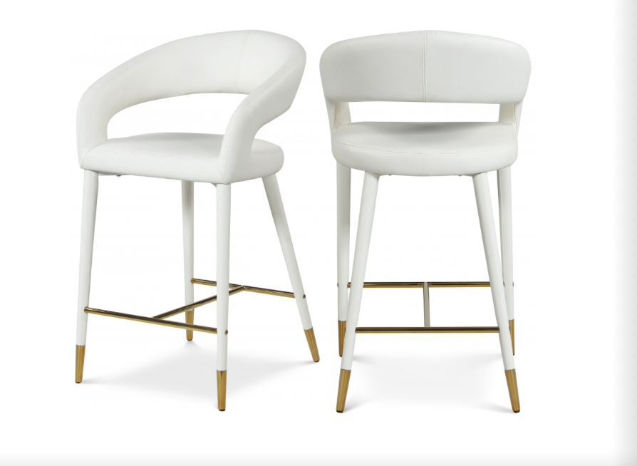 Sgabello da bar Destin in similpelle nera