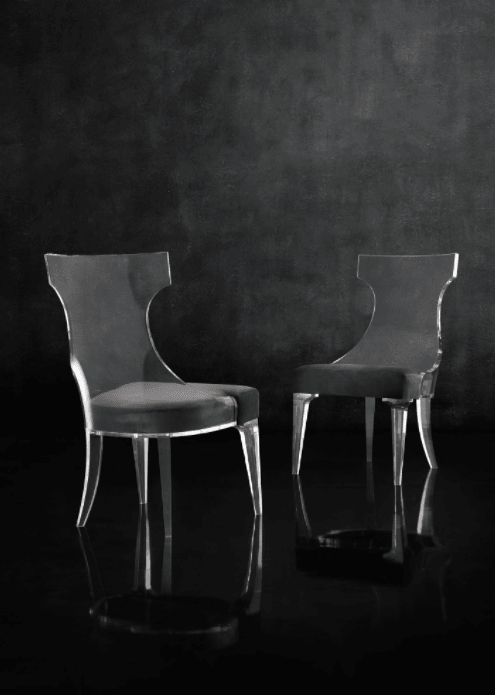 Sedia da pranzo in acrilico Tahila di Benhardt