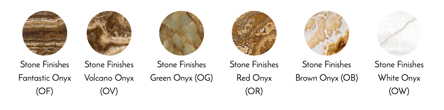 Tavolino da caffè Box Stone con luce in onice imperiale