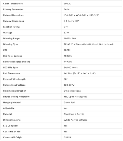 Pendente Starburst da 56 pollici
