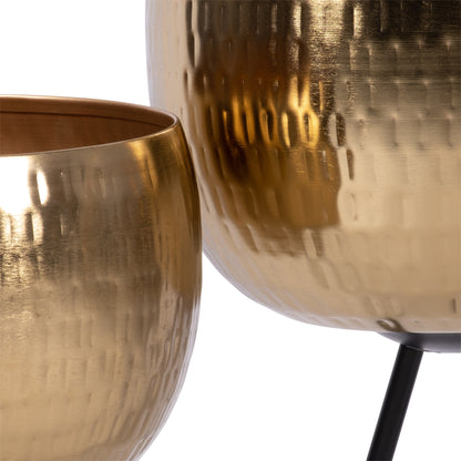 Sagebrook Home Set di 2 robuste fioriere in ferro su supporti moderni: trasforma il tuo spazio abitativo in un'oasi