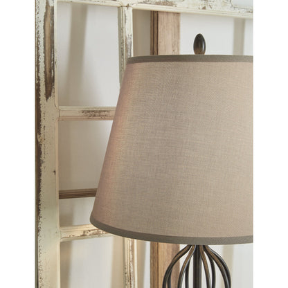 Lampada da tavolo Signature Design by Ashley Ornawell in bronzo antico (set da 2) - 15W x 15D x 29H