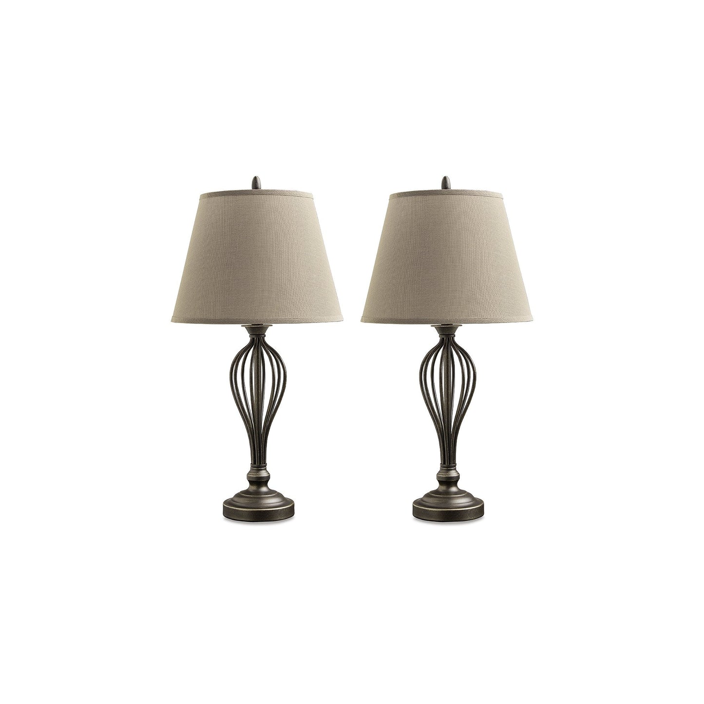 Lampada da tavolo Signature Design by Ashley Ornawell in bronzo antico (set da 2) - 15W x 15D x 29H