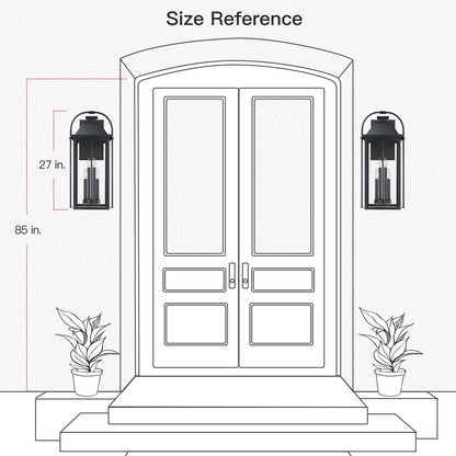 Applique da parete per esterni Brits Black