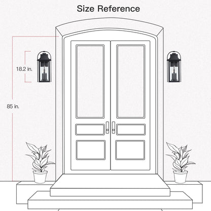 Applique da parete per esterni Brits Black