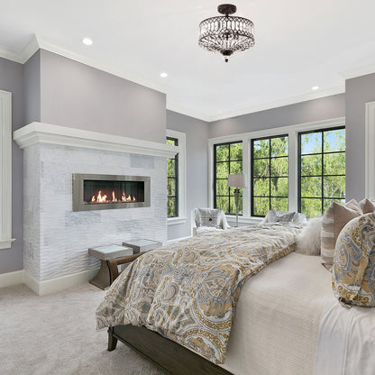 Lampada da soffitto semi-incassata in vetro a più livelli Silver Orchid Furey bronzo/oro - 14,75 L x 14,75 W x 15,25 H