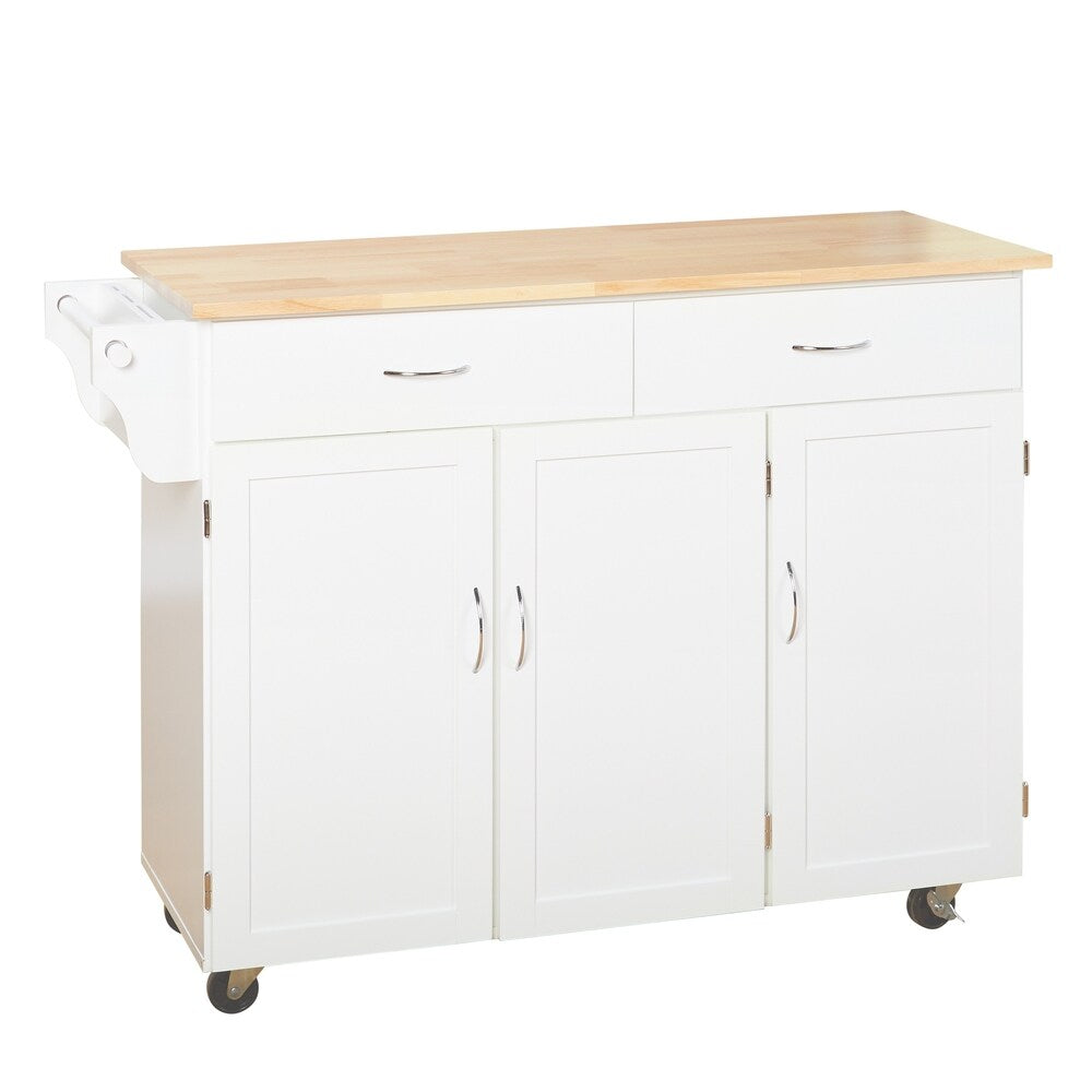 Carrello da cucina Simple Living Addie con piano in legno