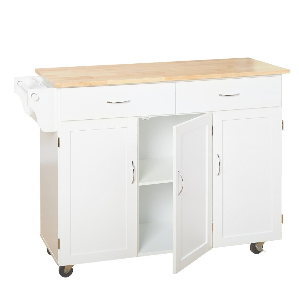 Carrello da cucina Simple Living Addie con piano in legno