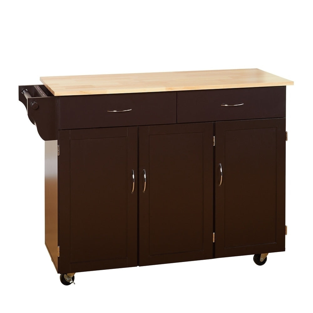 Carrello da cucina Simple Living Addie con piano in legno