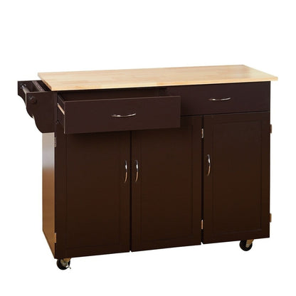 Carrello da cucina Simple Living Addie con piano in legno