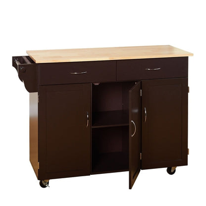 Carrello da cucina Simple Living Addie con piano in legno