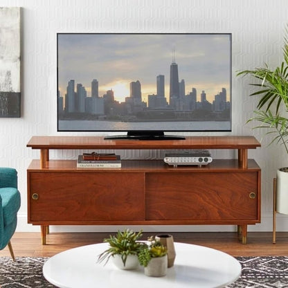 Mobile TV in legno moderno di metà secolo Margo di Simple Living