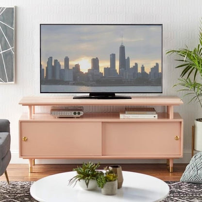 Mobile TV in legno moderno di metà secolo Margo di Simple Living
