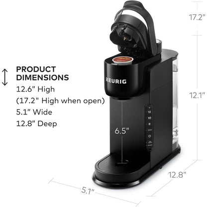 Macchina per caffè K-Cup monodose, 3 livelli di infusione, infusione forte, serbatoio da 42 once, nera