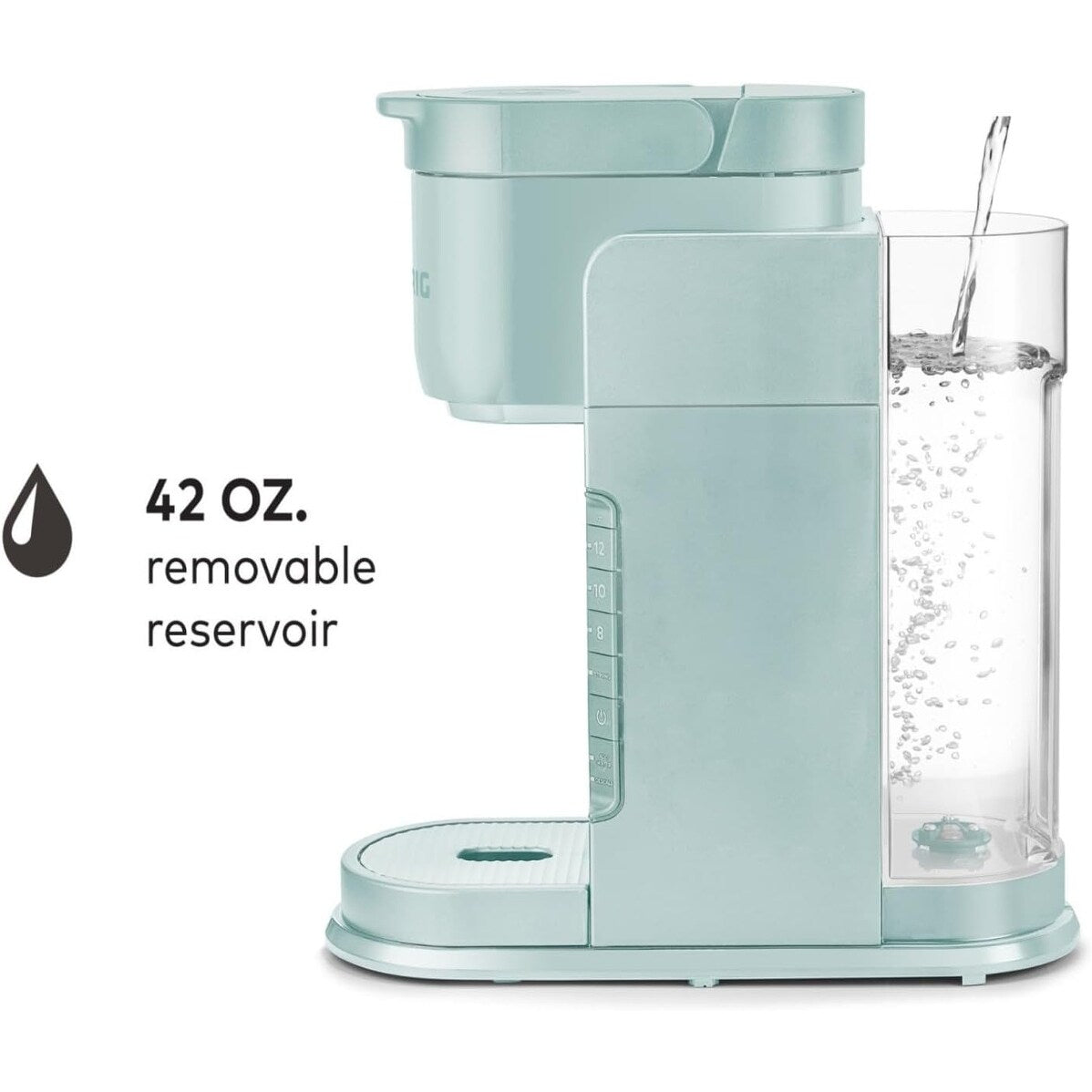 Macchina per caffè K-Cup monodose, 3 livelli di infusione, infusione forte, serbatoio da 42 once, menta