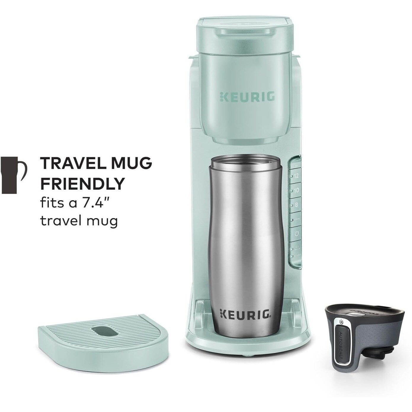 Macchina per caffè K-Cup monodose, 3 livelli di infusione, infusione forte, serbatoio da 42 once, menta