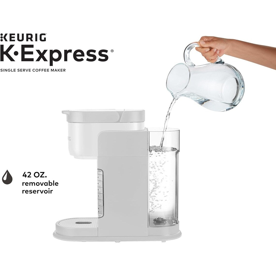 Macchina per caffè K-Cup monodose, 3 livelli di infusione, infusione forte, serbatoio da 42 once, pietra calda