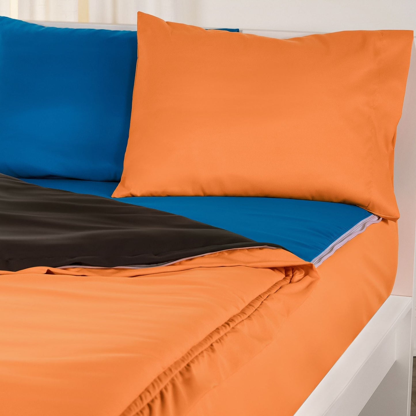 Set di biancheria da letto Deluxe con cerniera Siscovers Orange Bunkie