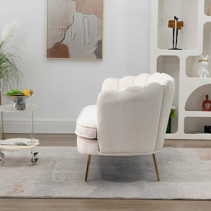 Divano a due posti per mini-stanze con gambe in metallo dorato - 2 posti