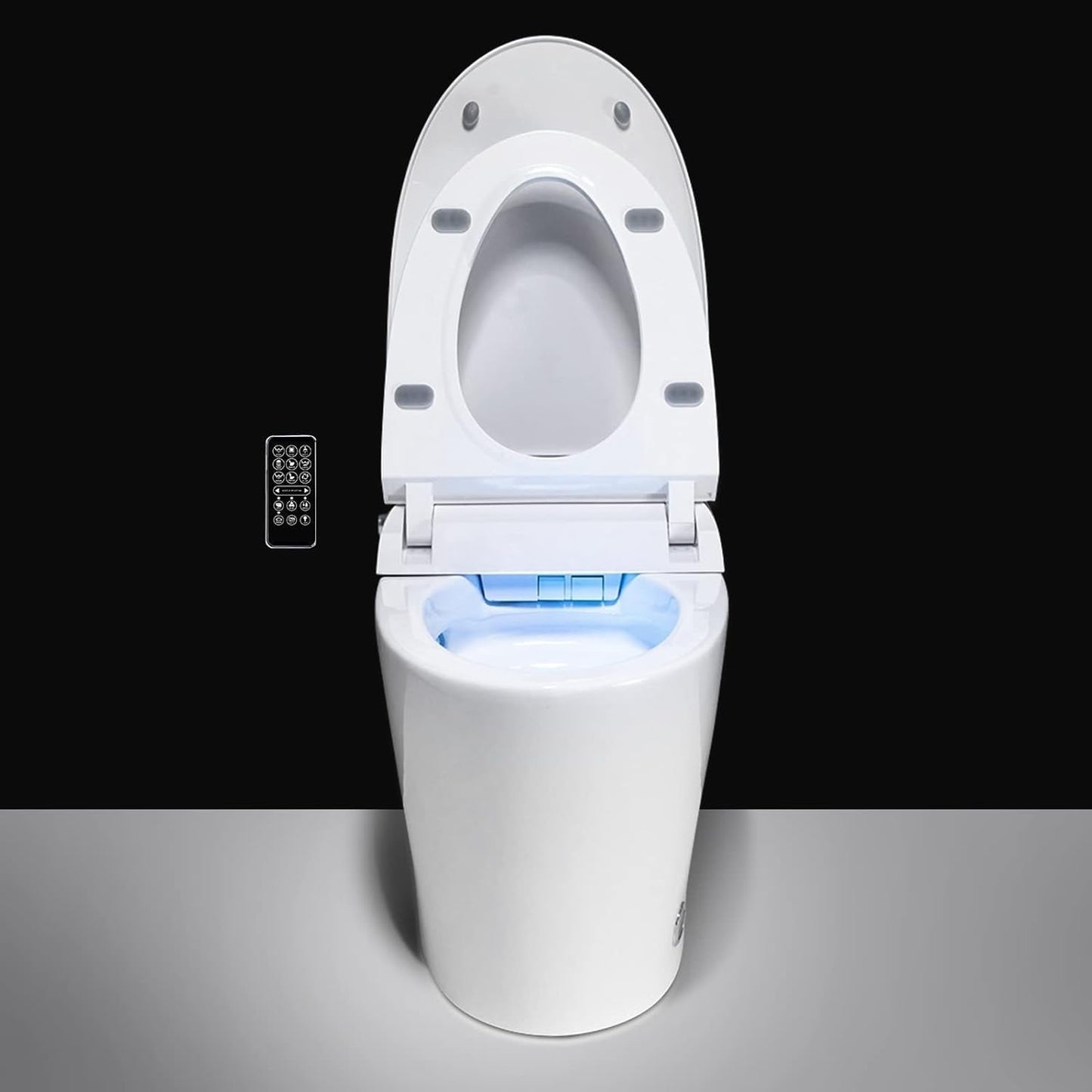 WC intelligente, WC bidet monoblocco per bagni, WC moderno allungato con acqua calda, doppio scarico automatico, funzionamento con sensore a pedale