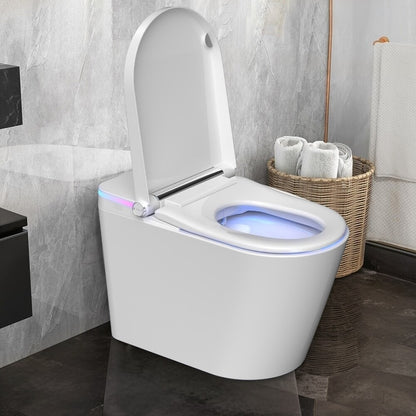 WC intelligente, WC bidet monoblocco per bagni, WC moderno allungato con acqua calda, doppio scarico automatico, funzionamento con sensore a pedale