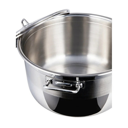 Pentola per brodo JUMBO Deep Kettle in acciaio inossidabile 18/10 Sofram con coperchio