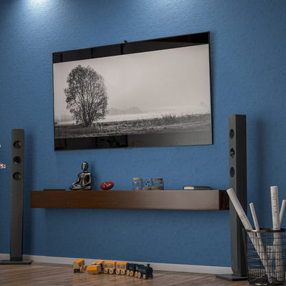 Mensola sospesa per camino in pino massello da parete