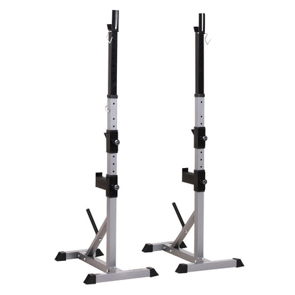 Soozier Steel Rack per squat/panca con bilanciere regolabile in altezza in 2 pezzi - N/D