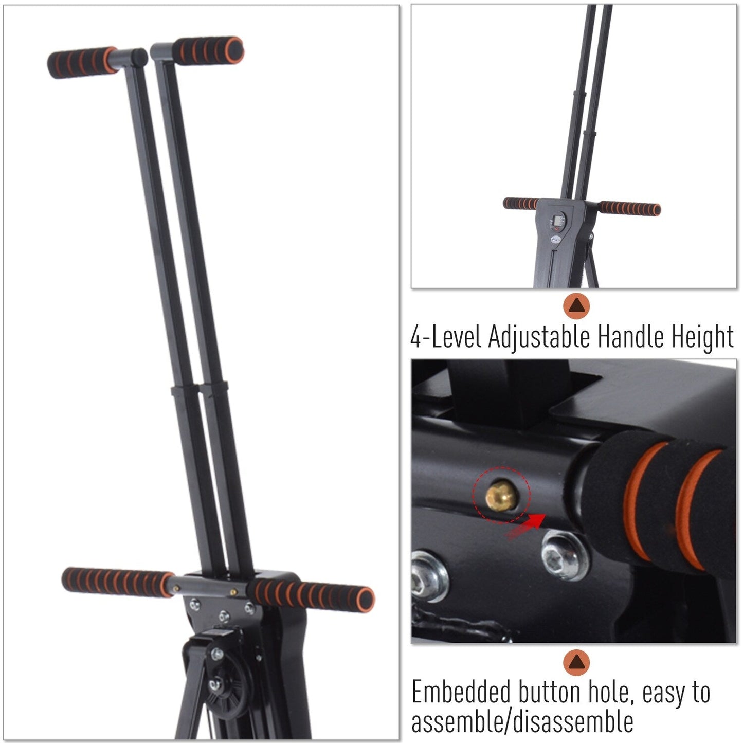 Soozier Steel Vertical Stair Climber, attrezzo per esercizi - 28L x 26W x 82H