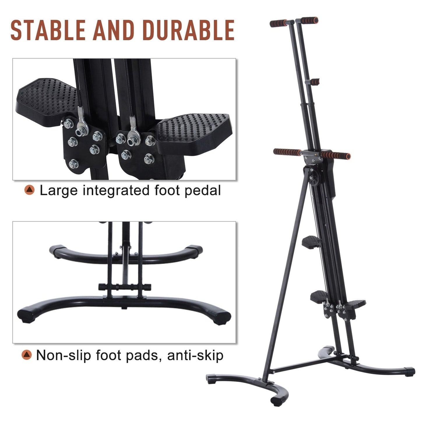 Soozier Steel Vertical Stair Climber, attrezzo per esercizi - 28L x 26W x 82H