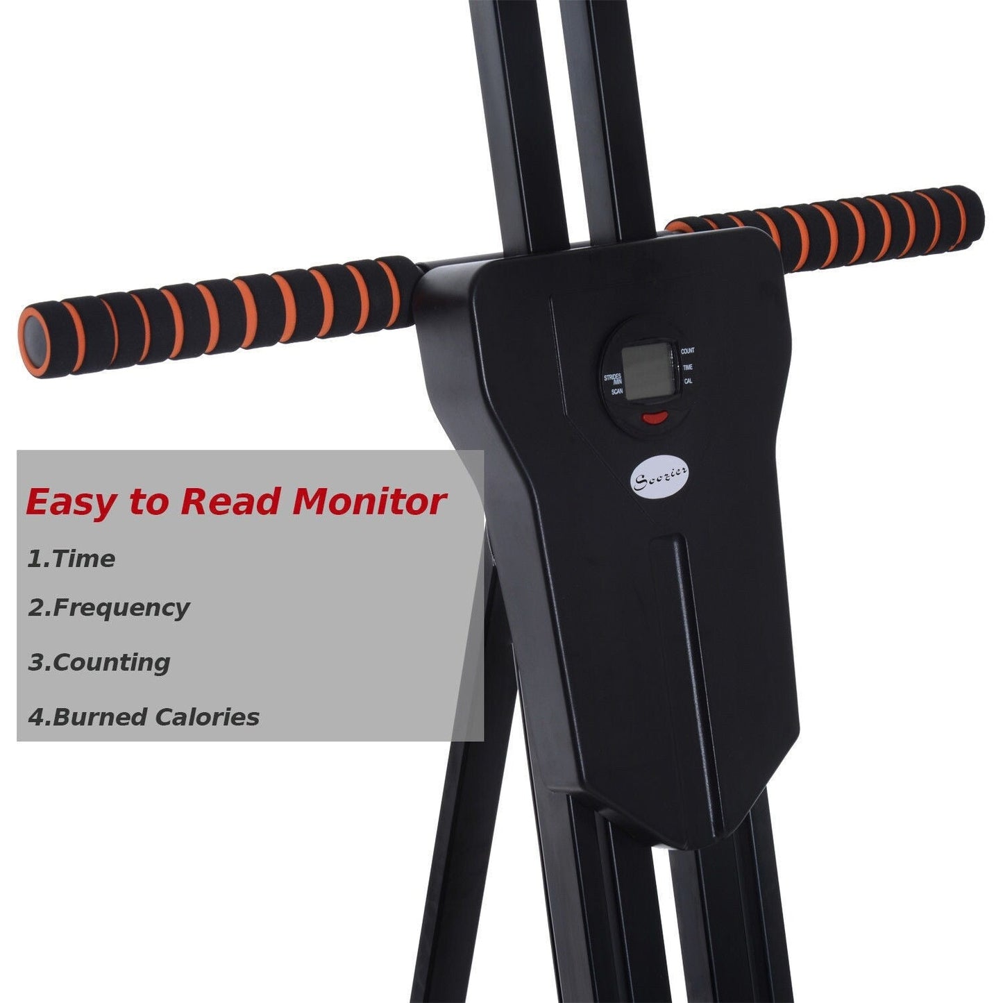 Soozier Steel Vertical Stair Climber, attrezzo per esercizi - 28L x 26W x 82H