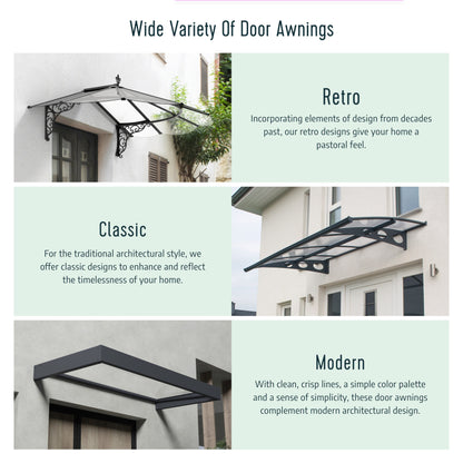 Tenda da sole per porte e finestre Sophia, trasparente, grigia, da 3 piedi