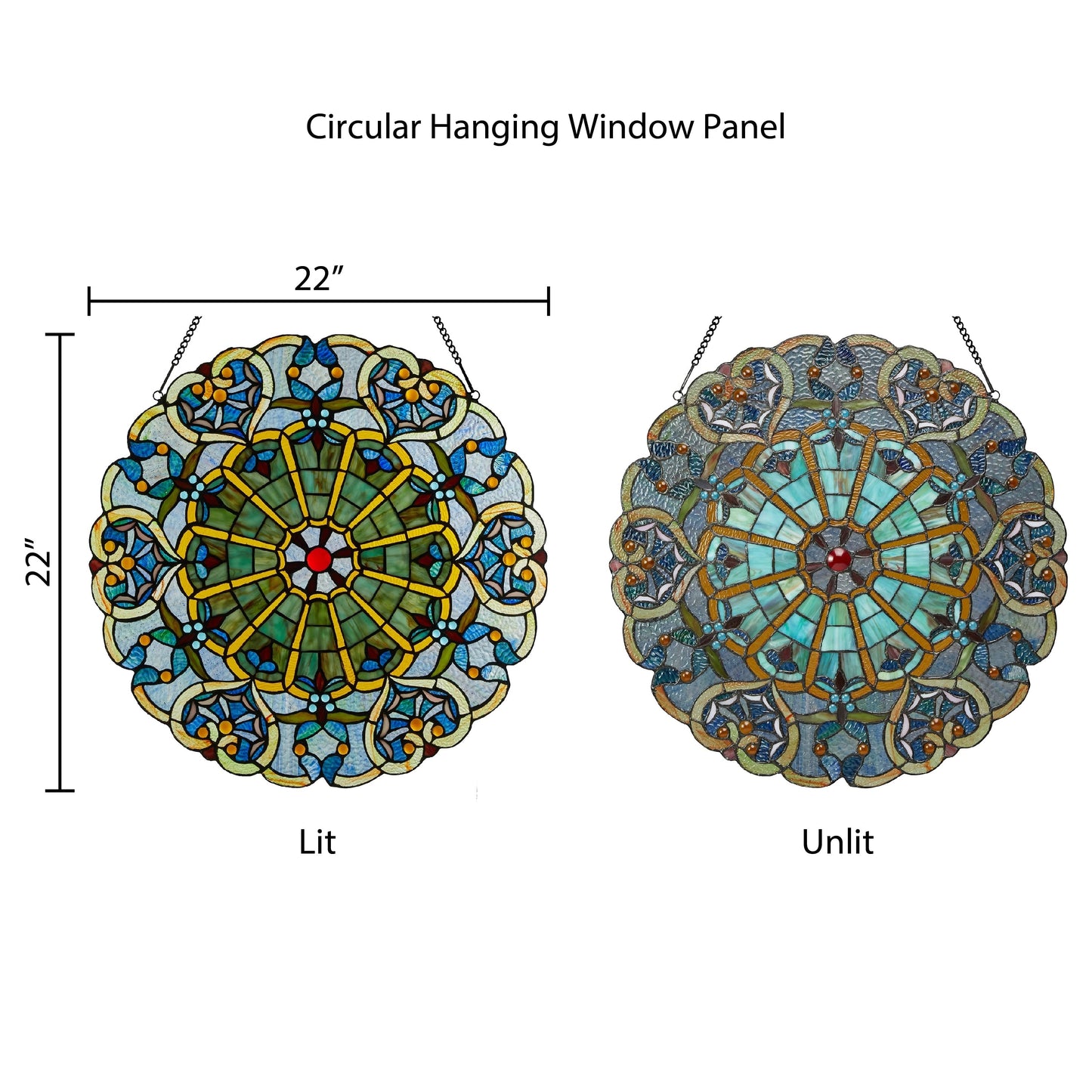 Pannello per vetrata vittoriana 22 H di River of Goods