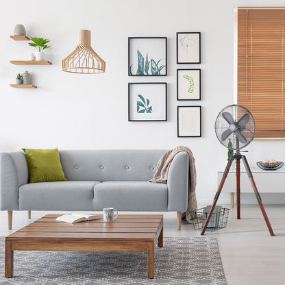 Ventilatore a piantana Star Fans Star Treppiede da 16 pollici con gambe in legno