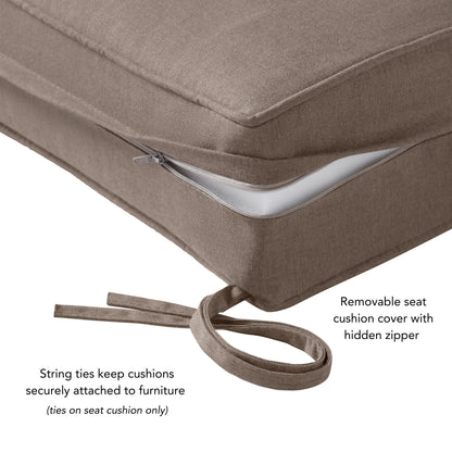 Set di cuscini da esterno Sunbrella Premium da 2 pezzi con seduta profonda