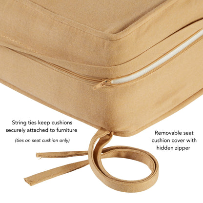 Set di cuscini da esterno Sunbrella Premium da 2 pezzi con seduta profonda