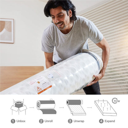 Materasso ibrido in memory foam con infusione di gel SweDrea da 12 pollici, rinfrescante e traspirante con CertiPUR-US, SGS e OEKO-TEX