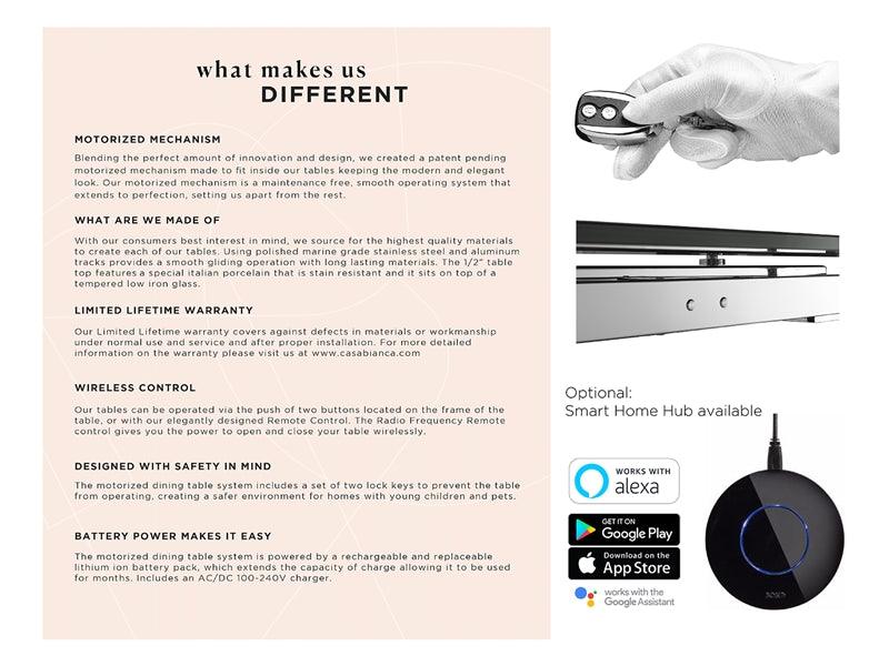 Piano in vetro fumé Igor (allungabile)