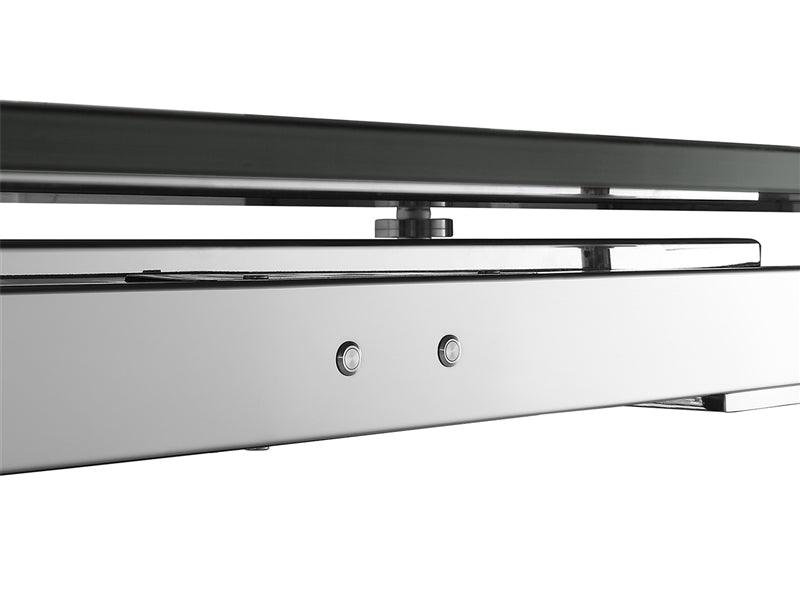 Piano in vetro fumé Igor (allungabile)