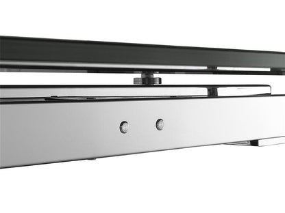 Piano in vetro fumé Igor (allungabile)